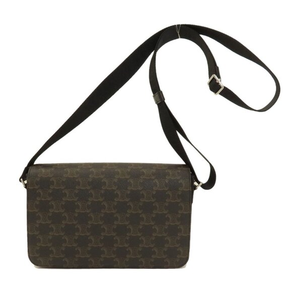CELINE Brown Leather Shoulder Bag - Picture 1 of 11